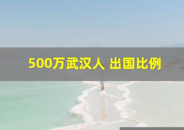 500万武汉人 出国比例